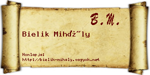 Bielik Mihály névjegykártya