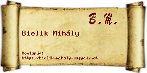 Bielik Mihály névjegykártya
