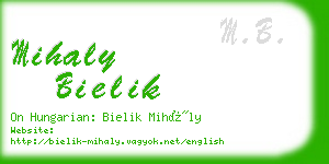 mihaly bielik business card